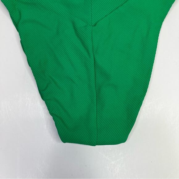 Becca Modern Edge Elise Banded High Waist Bikini bottom green - S - Picture 9 of 11